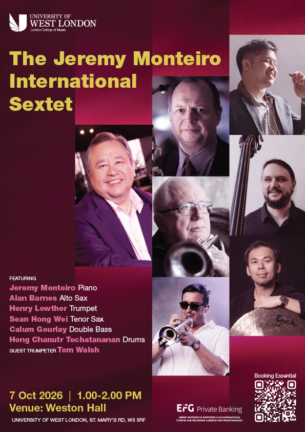 Lunchtime Concert featuring The Jeremy Monteiro International Sextet